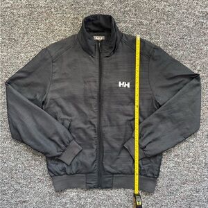 Helly Hansen Charcoal Dark Gray Windbreaker Full Zip Jacket Large Men Lightweigh